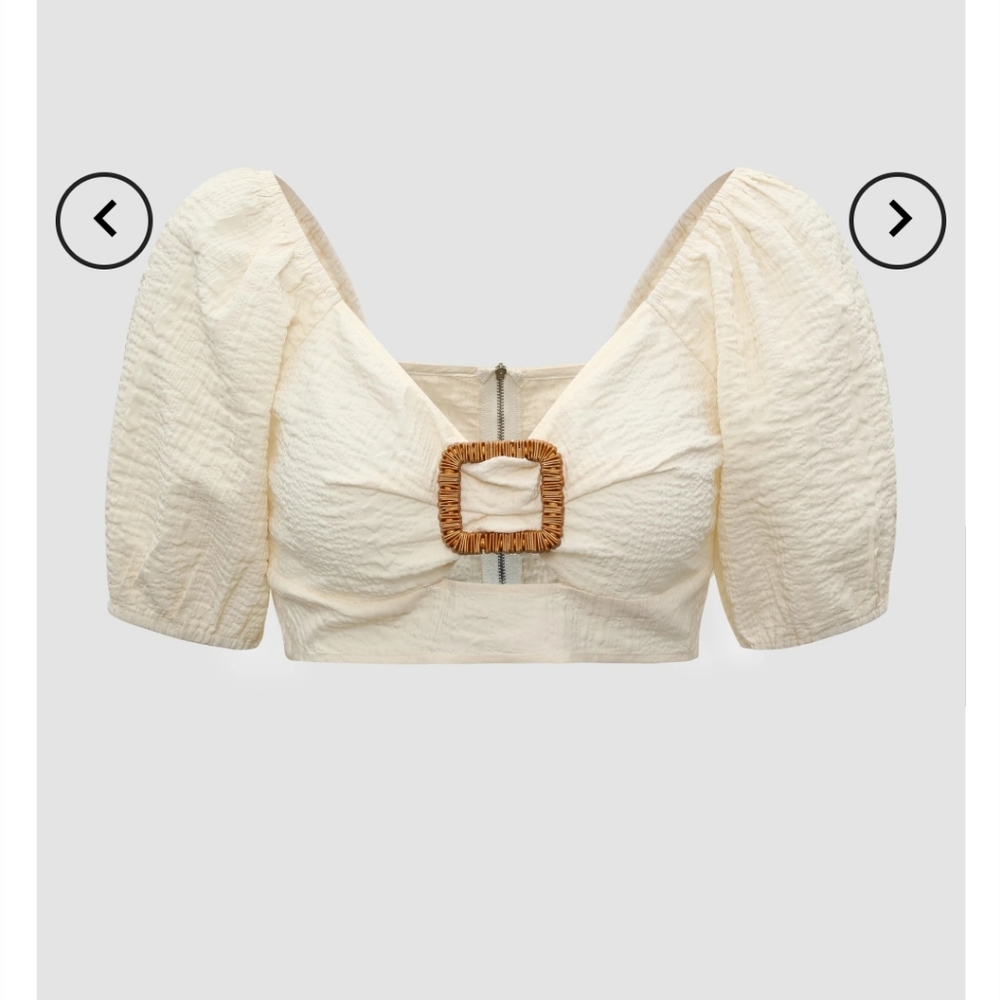Cream crop top